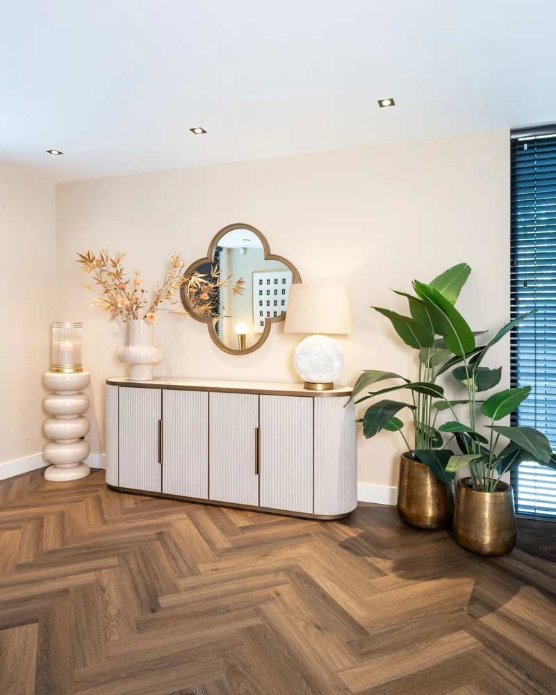 Richmond Tischlampe Jamie white – Design-Tischleuchte in Weiß, E27