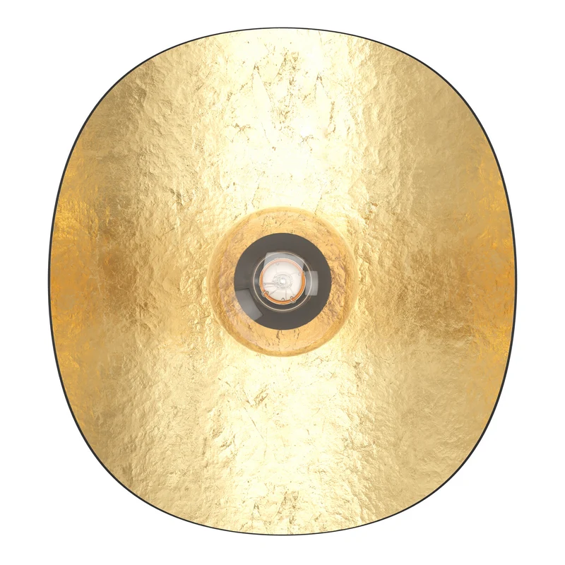 B-Ware Stars of Light Wandleuchte Saceda schwarz/gold E27 dimmbar Stahl 25x29cm