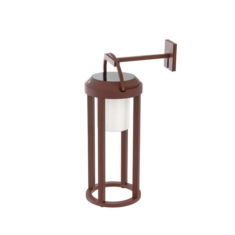 B-Ware Lucande Wandleuchte Außen LED Solar Tilena dimmbar rost Aluminium 41,5cm