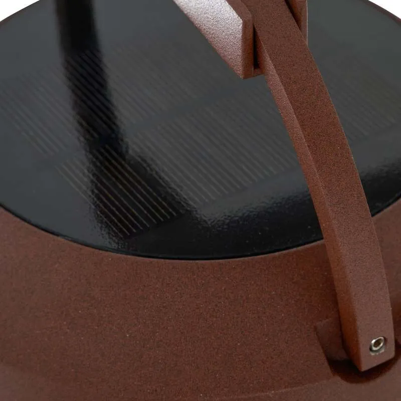 B-Ware Lucande Wandleuchte Außen LED Solar Tilena dimmbar rost Aluminium 41,5cm