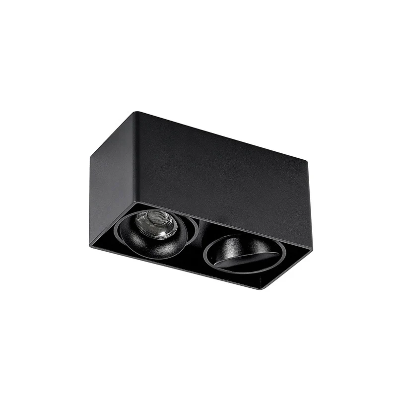 B-Ware Arcchio Downlight Kubika 19cm LED dimmbar schwarz 2-flg Aluminium Deckenlampe