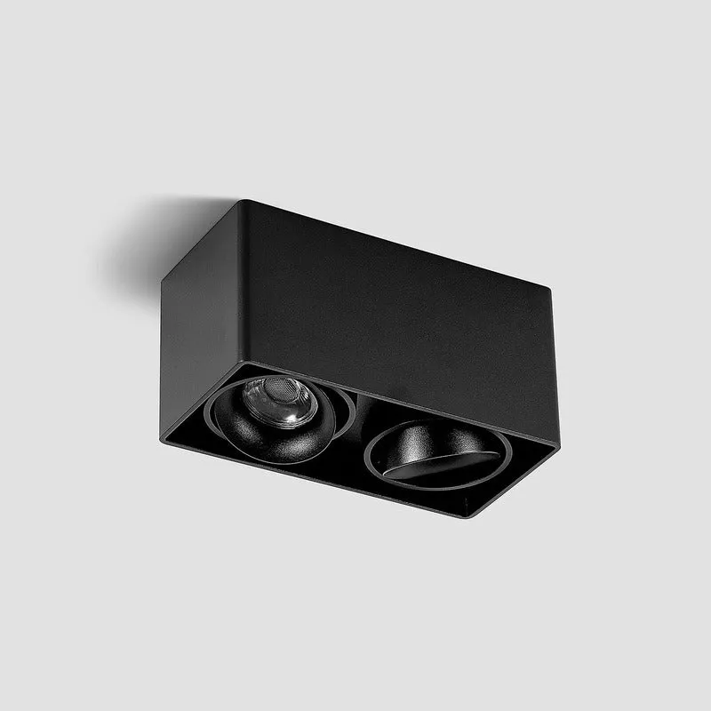 B-Ware Arcchio Downlight Kubika 19cm LED dimmbar schwarz 2-flg Aluminium Deckenlampe