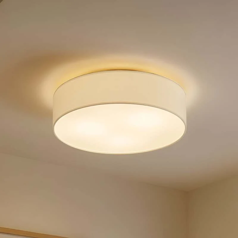B-Ware Lindby Deckenleuchte Sebatin LED Lampe Leuchte dimmbar creme Ø50cm 17cm hoch