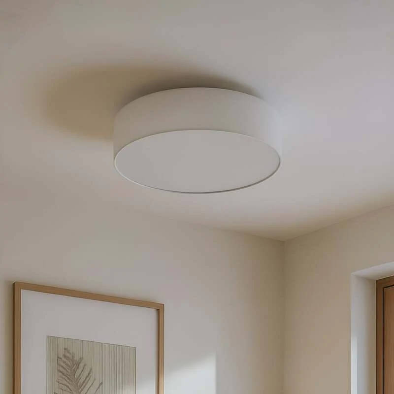 B-Ware Lindby Deckenleuchte Sebatin LED Lampe Leuchte dimmbar creme Ø50cm 17cm hoch
