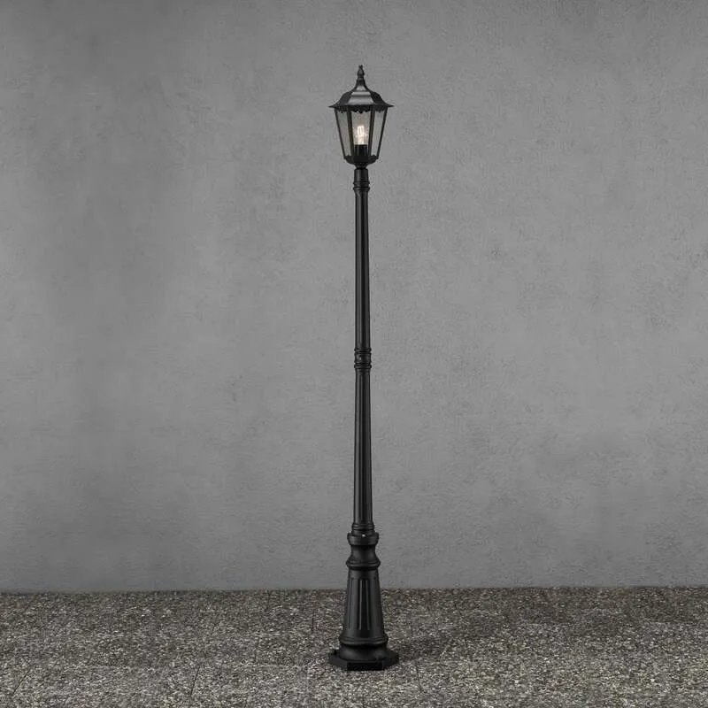 B-Ware Konstsmide Mastleuchte Außenleuchte Firenze 1-flammig Gartenlampe schwarz 220cm