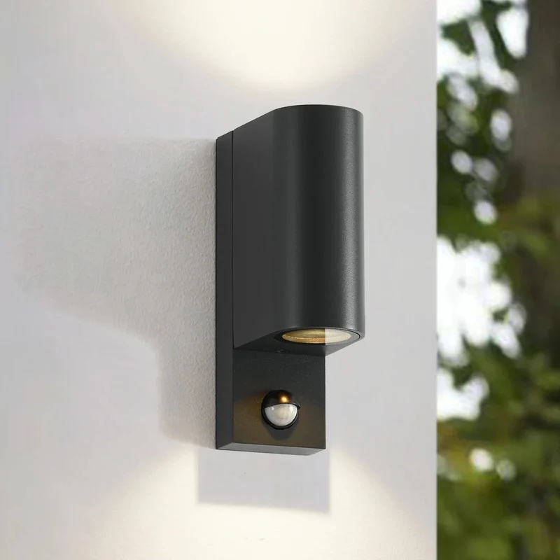 B-Ware Lindby Palina Außenwandlampe Außenwandleuchte Wandlampe Wandleuchte mit Sensor