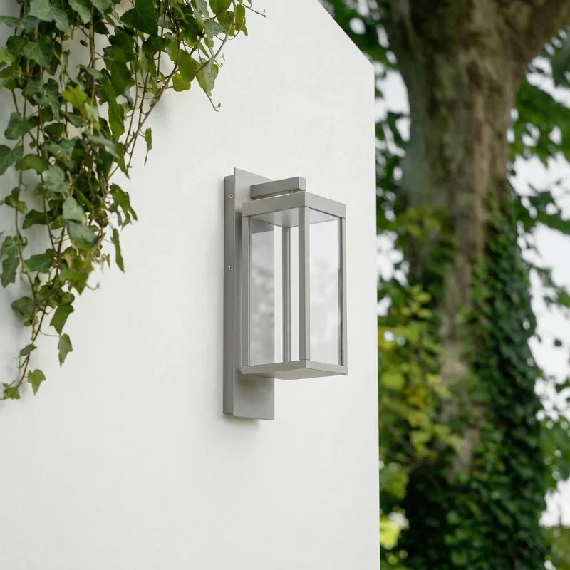 B-Ware Lucande Außenwandleuchte Ferdinand LED Wandleuchte Gartenlampe hellgrau IP54