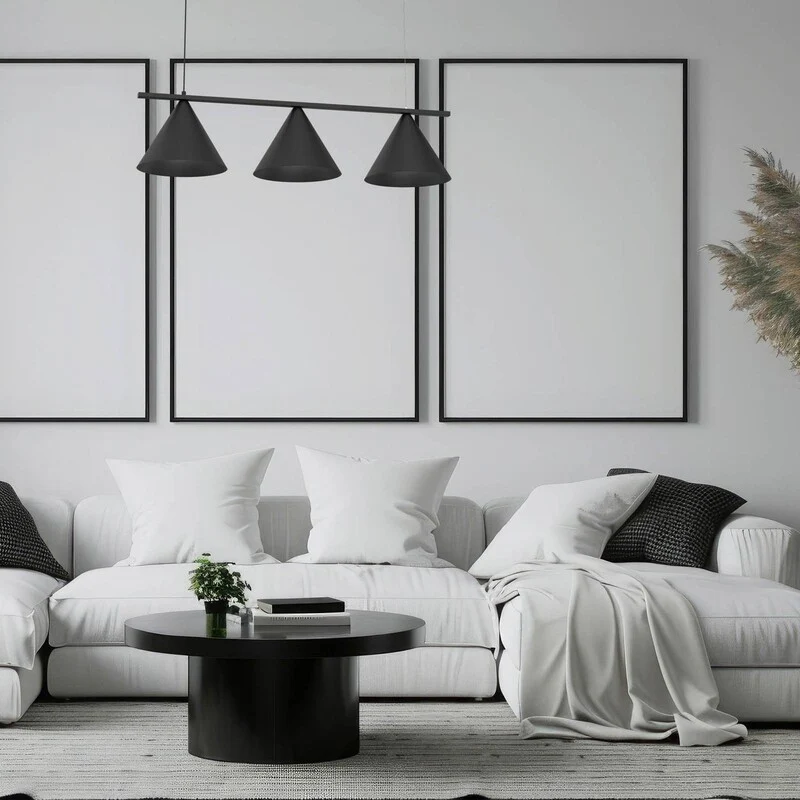 B-Ware Milagro Hängelampe Pendelleuchte 3-flammig LED Lampe schwarz 400-900mm