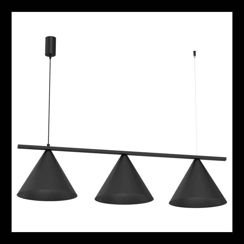 B-Ware Milagro Hängelampe Pendelleuchte 3-flammig LED Lampe schwarz 400-900mm