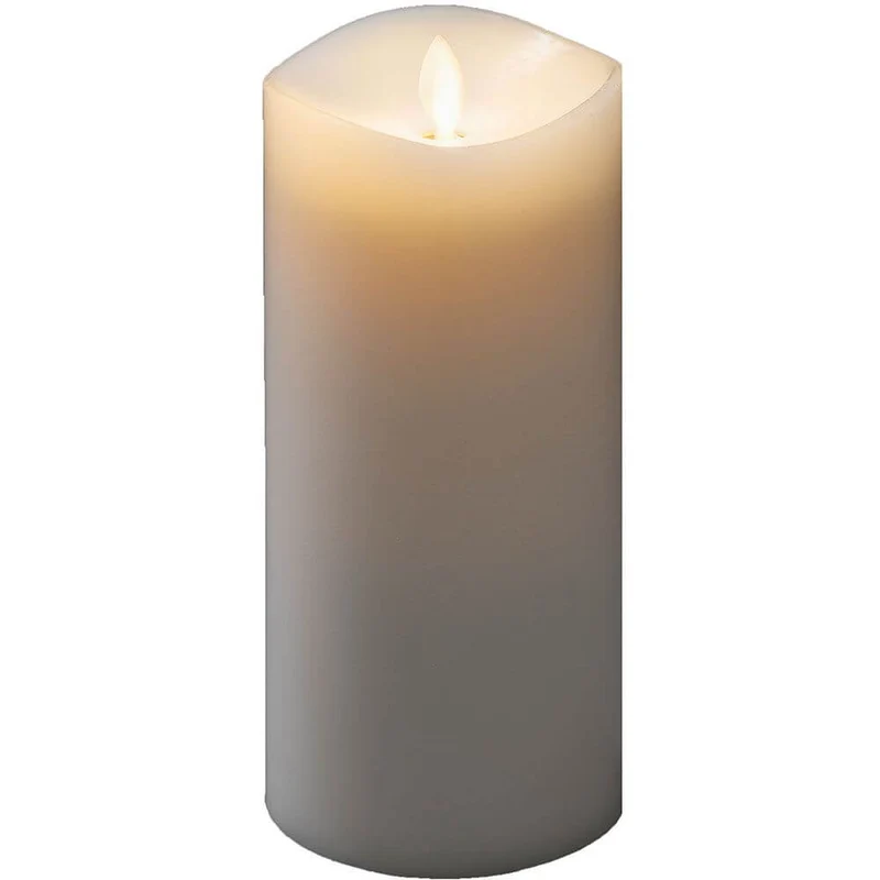 LED Duftkerze weiß flackernd Lavendel-Duftpad batteriebetrieben Timer