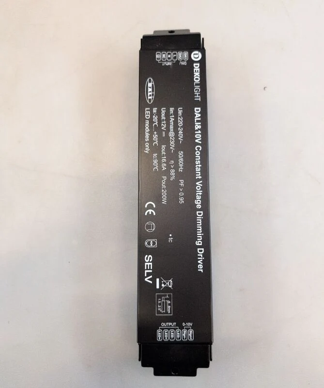 B-Ware Deko Light LED Trafo Konstantspannung 12V 16,7A 200W IP20 schwarz 310x60x45mm