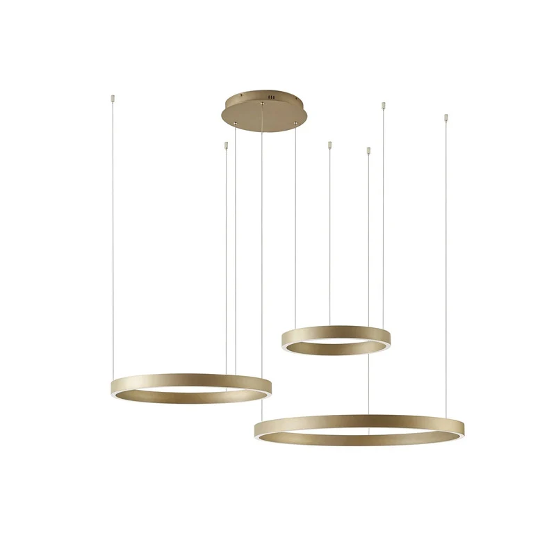 B-Ware Quitani Hängeleuchte Aureon LED Pendelleuchte dimmbar gold 80cm Ø 3630 Lumen