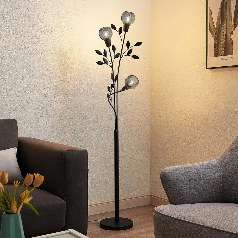 B-Ware Lindby Stehlampe Florentiner Leuchte Kanye LED 3-flg schwarz 160cm Lampe