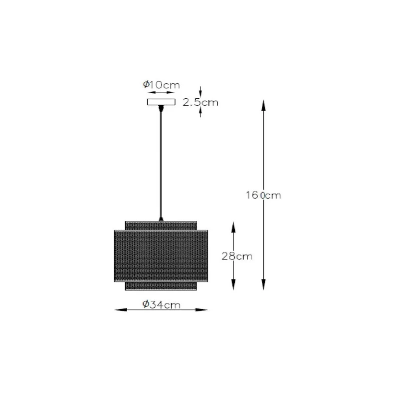 B-Ware Lucide Hängeleuchte Orrin LED Pendelleuchte Lampe dimmbar schwarz kupfer 28cm