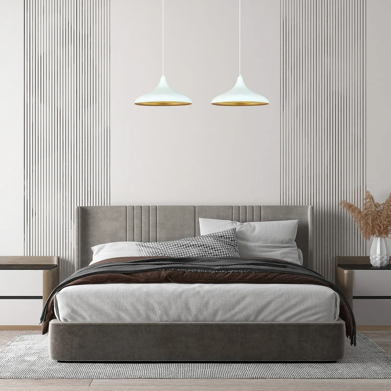 B-Ware ROYALTECH Hängeleuchte Claus LED Pendelleuchte Lampe dimmbar weiß gold 85cm