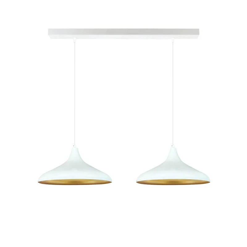 B-Ware ROYALTECH Hängeleuchte Claus LED Pendelleuchte Lampe dimmbar weiß gold 85cm