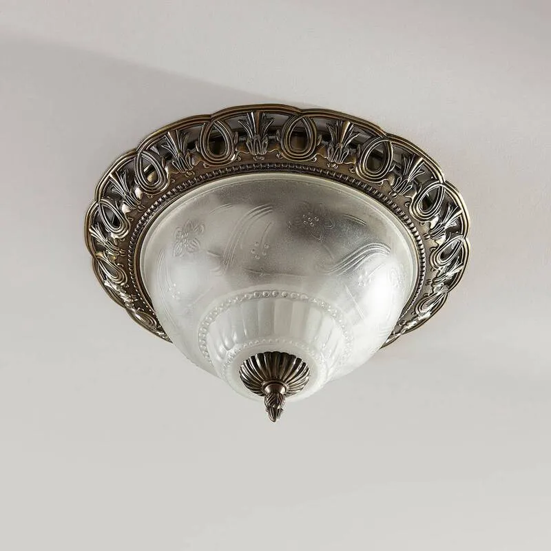 B-Ware Lindby Klassische Deckenlampe Anni Deckenleuchte Lampe Leuchte E14 Glasschirm