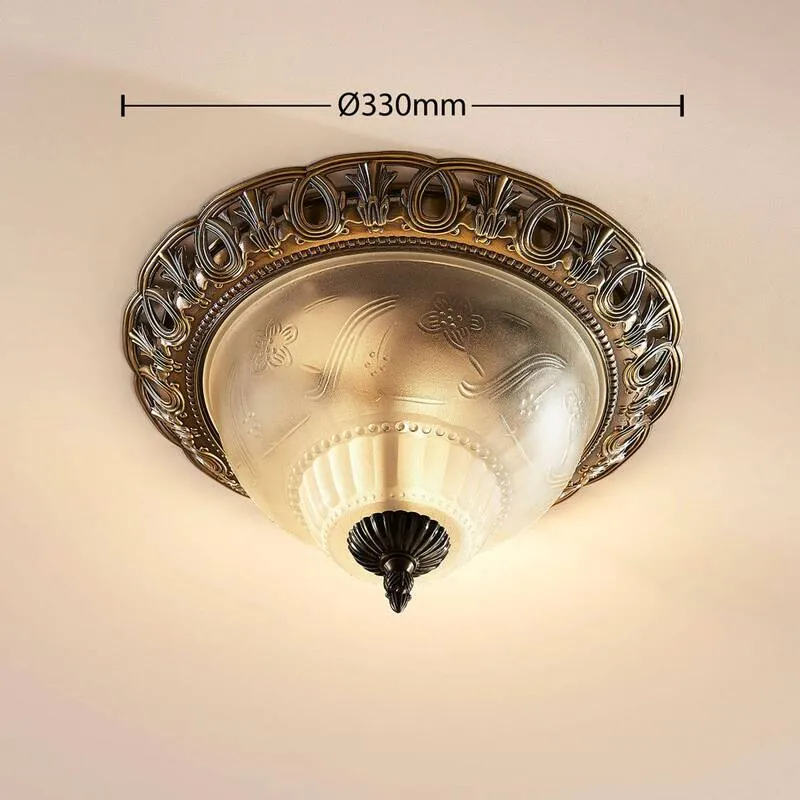 B-Ware Lindby Klassische Deckenlampe Anni Deckenleuchte Lampe Leuchte E14 Glasschirm