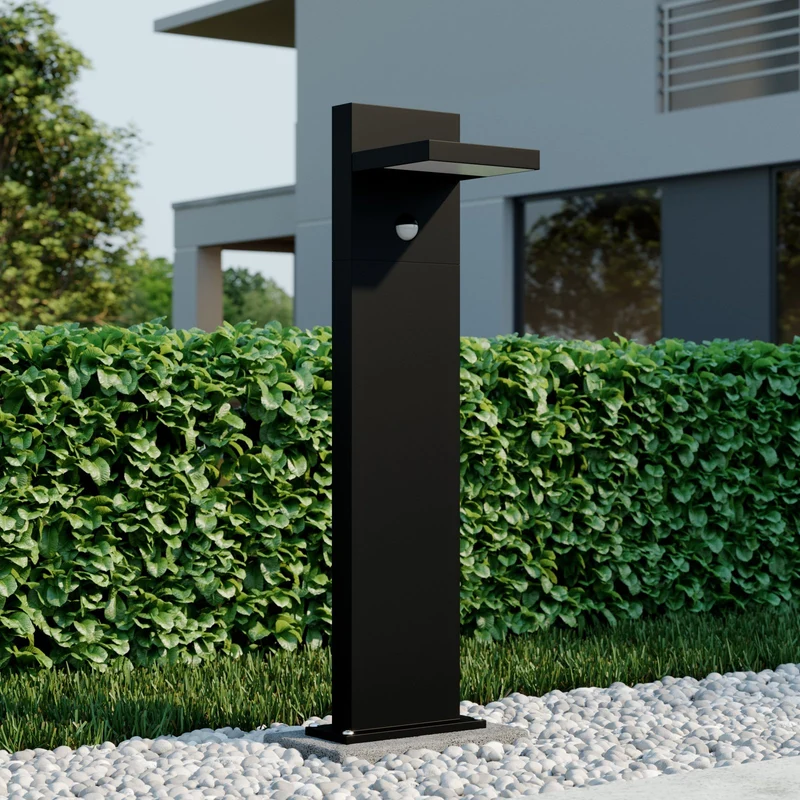 B-Ware Lucande Wegeleuchte Pollerleuchte LED Sensor grafitgrau Außenleuchte anthrazit 6
