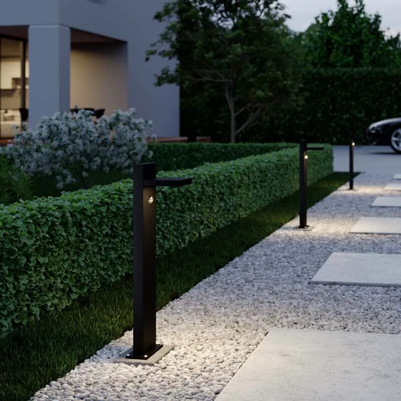 B-Ware Lucande Wegeleuchte Pollerleuchte LED Sensor grafitgrau Außenleuchte anthrazit 6
