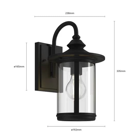 B-Ware Lindby Zayn Außenwandleuchte Wandleuchte Außenleuchte Lampe Leuchte E27 60W Glas