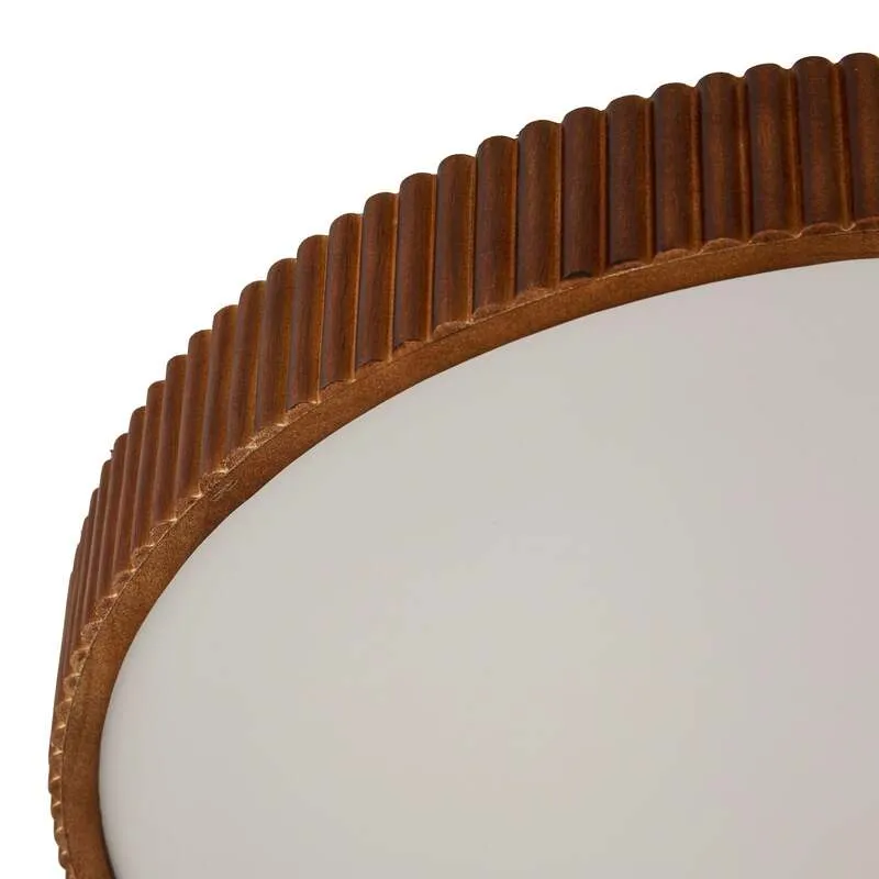 B-Ware Lindby Deckenleuchte Deckenlampe LED Velua Fernbedienung Weiß Holz Dunkel CCT