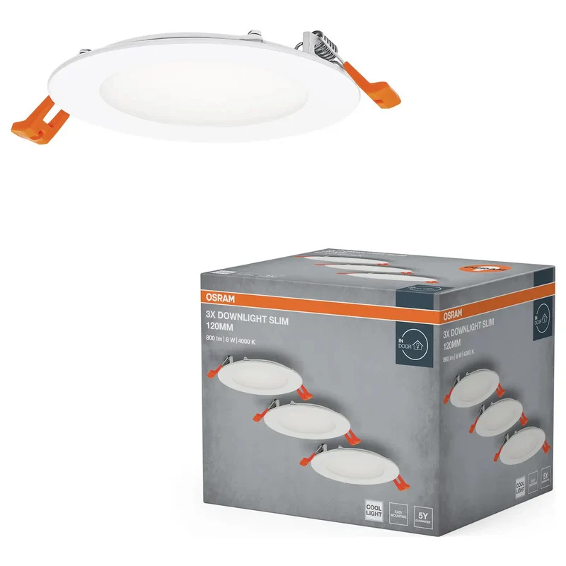 B-Ware OSRAM HOMELIGHTING Deckenstrahler Einbau-Downlight LED Kaltweiß 3er-Pack Ø120mm