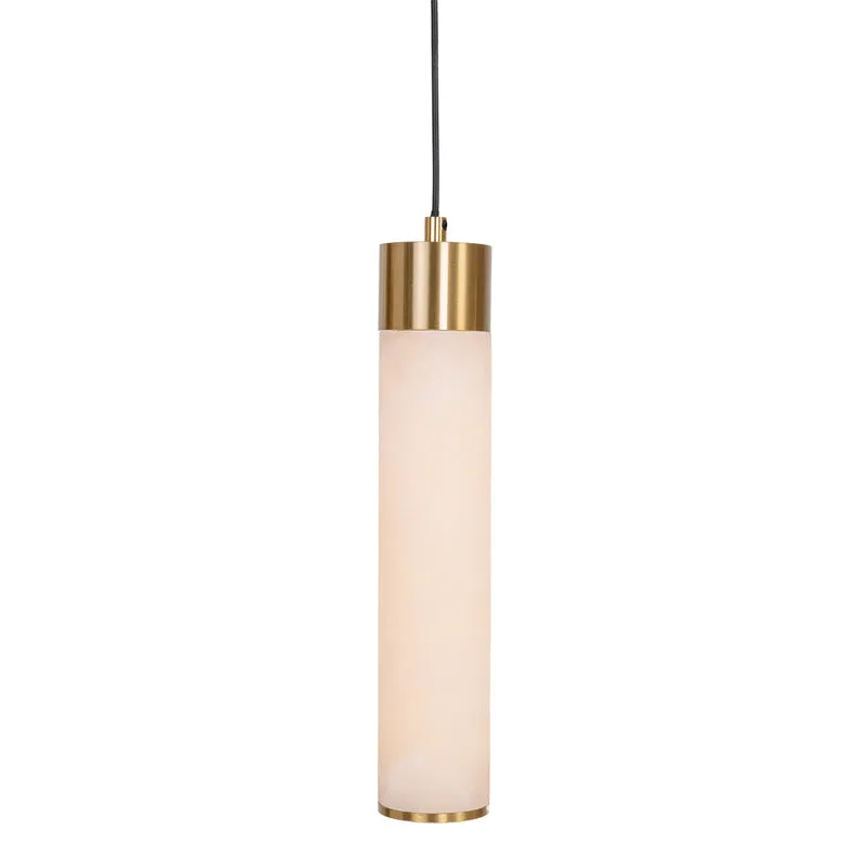 Pendelleuchte Elaris white – Kronleuchter aus Eisen und Alabaster