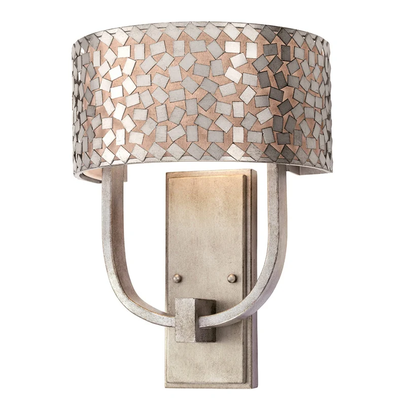 B-Ware QUOIZEL Wandleuchte Confetti LED Wandlampe Designer Leuchte dimmbar silber