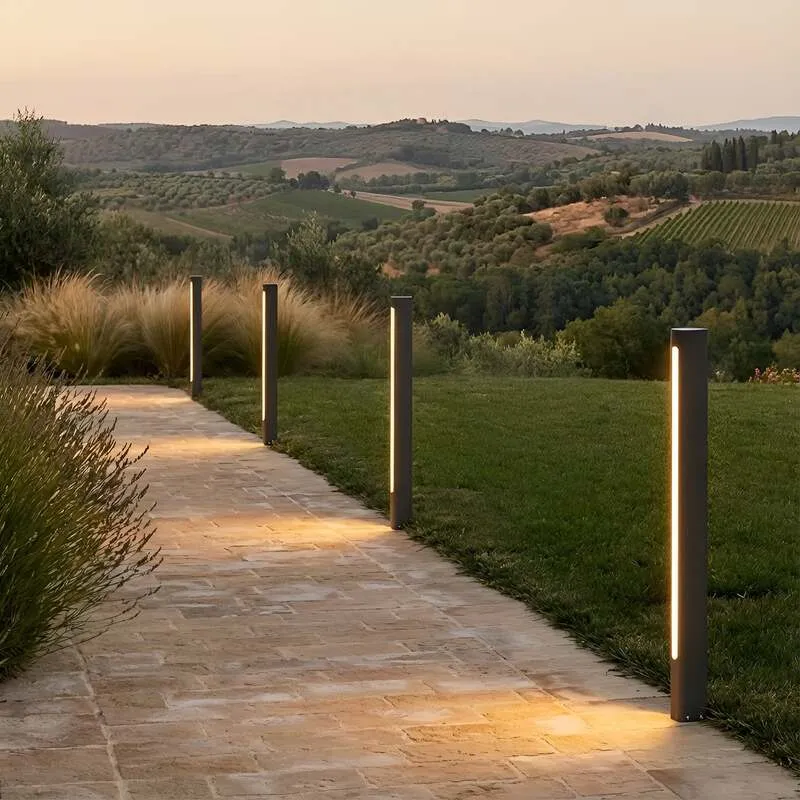 B-Ware Lucande Wegeleuchte Gartenleuchte Celiora LED Pollerleuchte anthrazit 80cm 3000K
