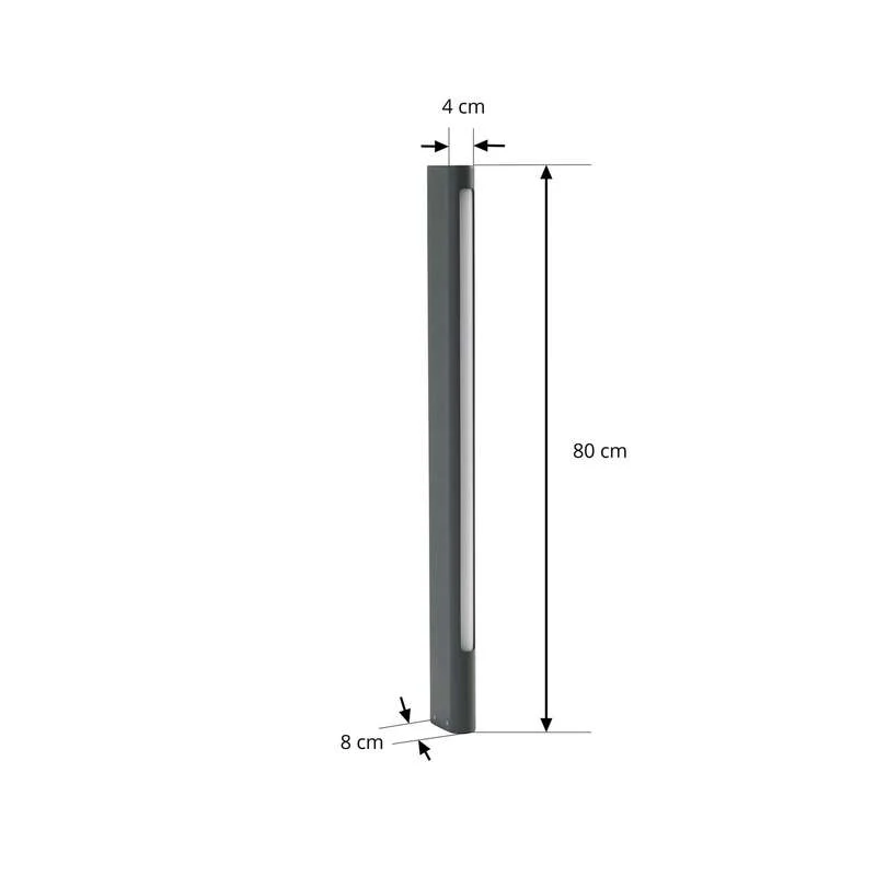 B-Ware Lucande Wegeleuchte Gartenleuchte Celiora LED Pollerleuchte anthrazit 80cm 3000K