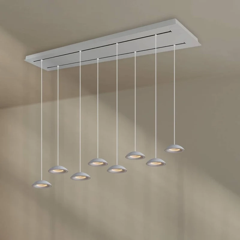 s.luce Santa Air LED Esstisch-Hängelampe 8-flammig 160cm 2-reihig