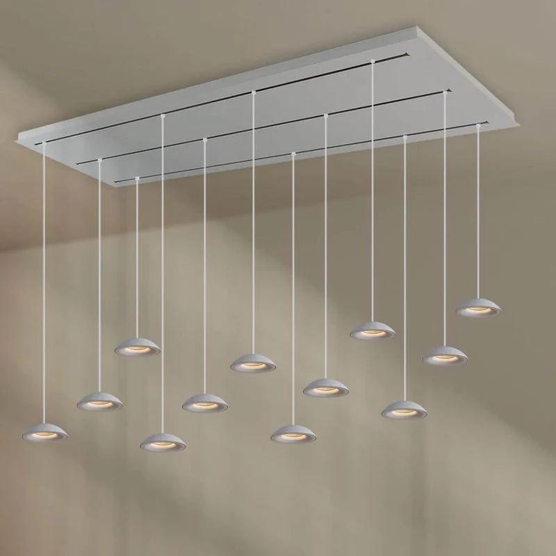 s.luce Santa Air LED Esszimmerlampe 12-flammig 200cm 3-reihig