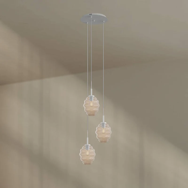 s.luce Echos Galerieleuchte 3-flammig Ø 40cm Baldachin Ø 18cm