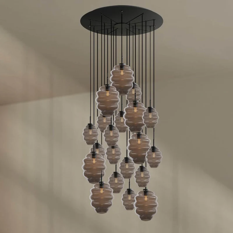 s.luce Echos Galerieleuchte 20-flammig Ø 120cm Baldachin Ø 18/25cm