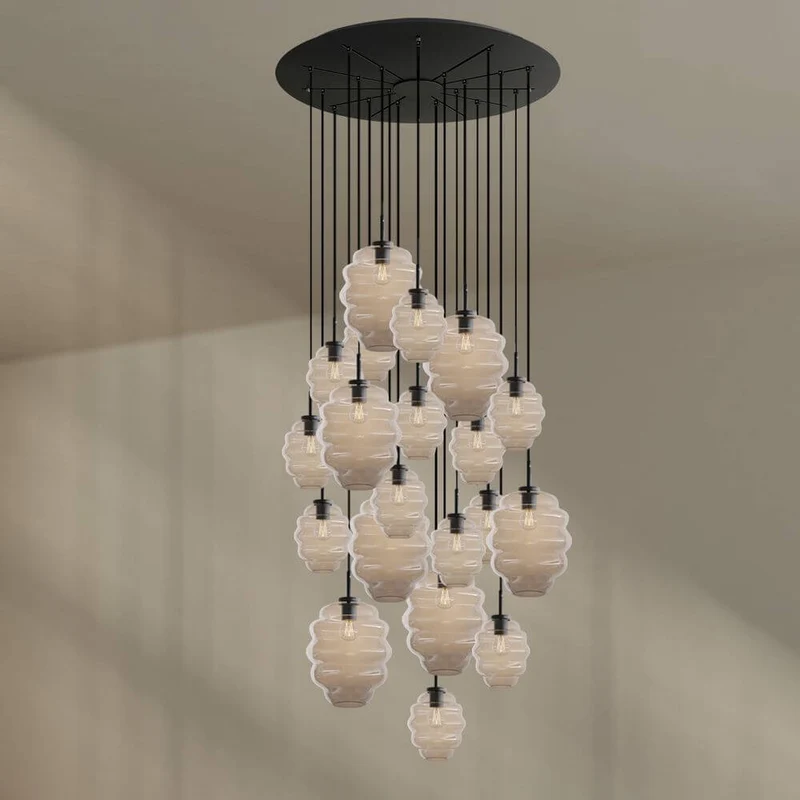 s.luce Echos Galerieleuchte 20-flammig Ø 120cm Baldachin Ø 18/25cm
