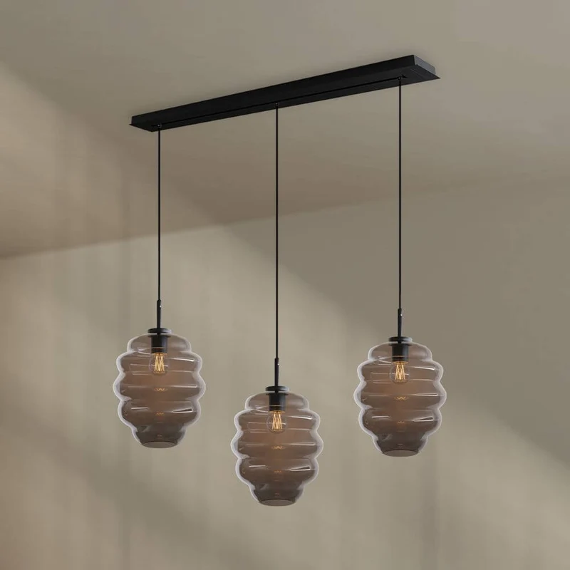 s.luce Echos Esszimmer-Hängeleuchte 3-flammig 120cm Ø 25cm