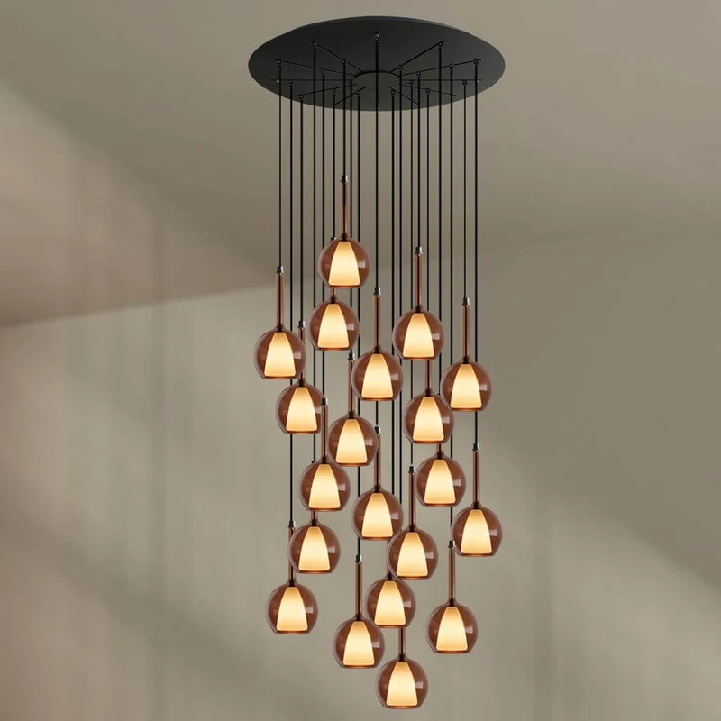 s.luce Belluna Galerieleuchte 20-flammig Ø 120cm Baldachin