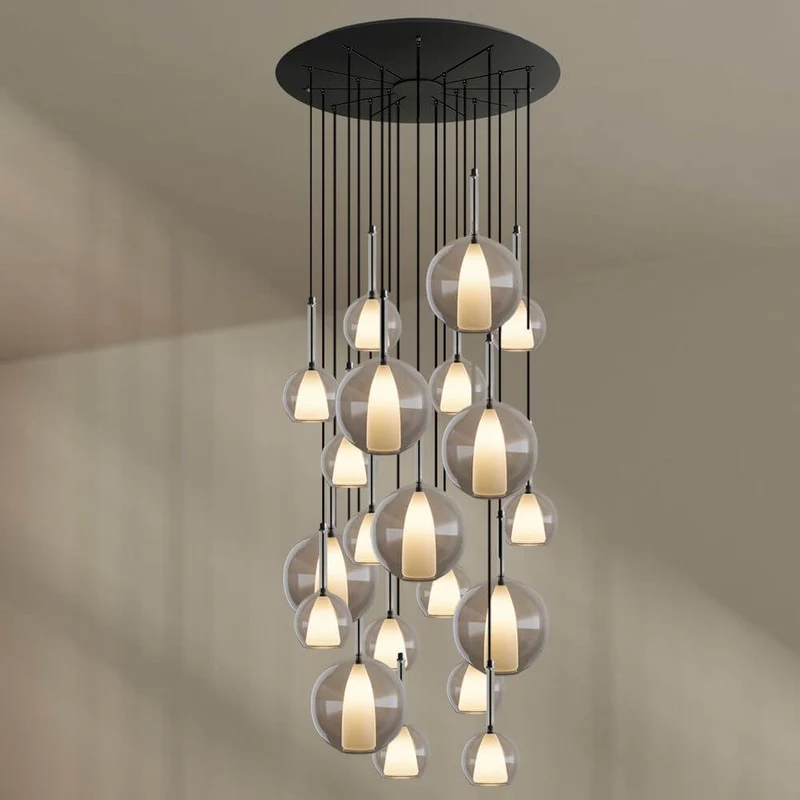 s.luce Belluna Galerieleuchte 20-flammig Ø 120cm Baldachin
