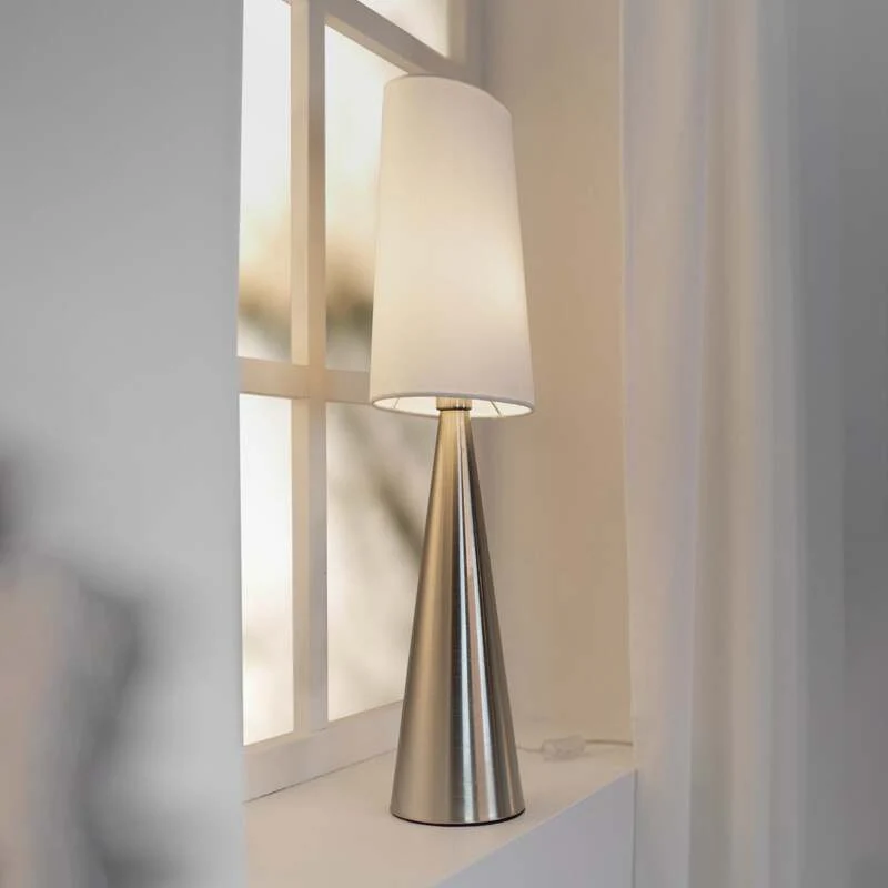 B-Ware Markslöjd Tischleuchte Conus LED Lampe Tischlampe Leuchte nickel Off-White 64cm