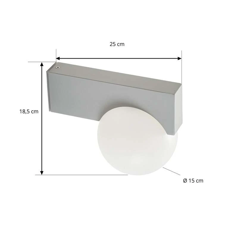 B-Ware Lucande Außenwandleuchte Vijon LED Gartenlampe CCT IP44 hellgrau 1140 Lumen