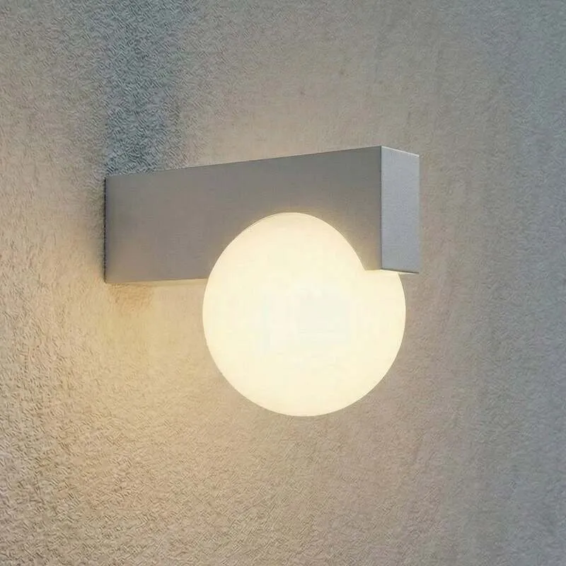 B-Ware Lucande Außenwandleuchte Vijon LED Gartenlampe CCT IP44 hellgrau 1140 Lumen