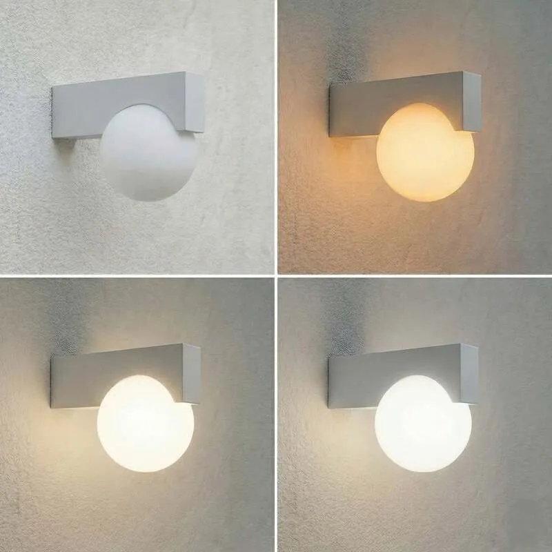 B-Ware Lucande Außenwandleuchte Vijon LED Gartenlampe CCT IP44 hellgrau 1140 Lumen