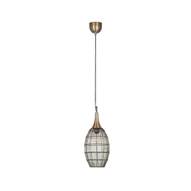 B-Ware TRIO LIGHTING Hängeleuchte Soraya LED Pendelleuchte dimmbar altmessing 58cm hoch
