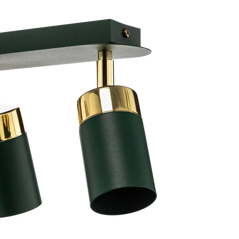 B-Ware Eko-Light Deckenstrahler Joker LED Strahler dimmbar grün gold 3-flammig 45x6cm