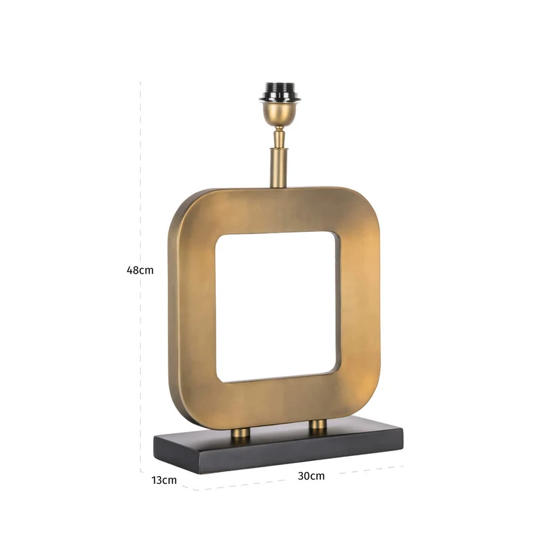 Richmond Tischlampe Park Brass Antique – E27 Fassung, Stahl