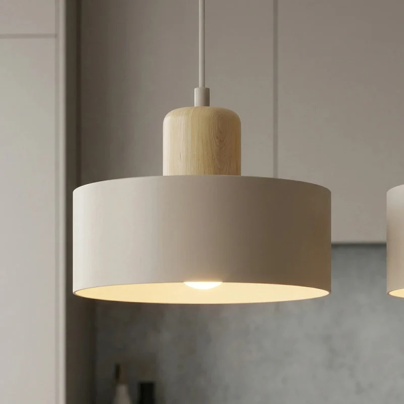 B-Ware Hängeleuchte Torin beige 3-flg Pendelleuchte Lampe dimmbar Metall Holz 80cm