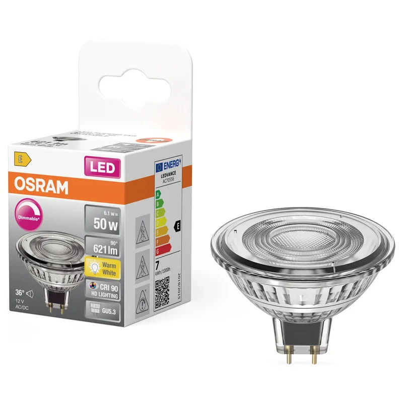 10x B-Ware OSRAM HOMELIGHTING LED Reflektorlampe GU5.3 dimmbar warmweiß 6.1W Ø50mm 1 St.