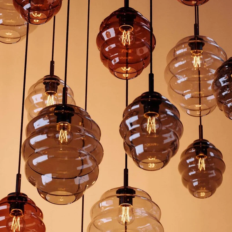 s.luce Echos Glas Galerie-Pendelleuchte Aufhängung 500cm Weiß