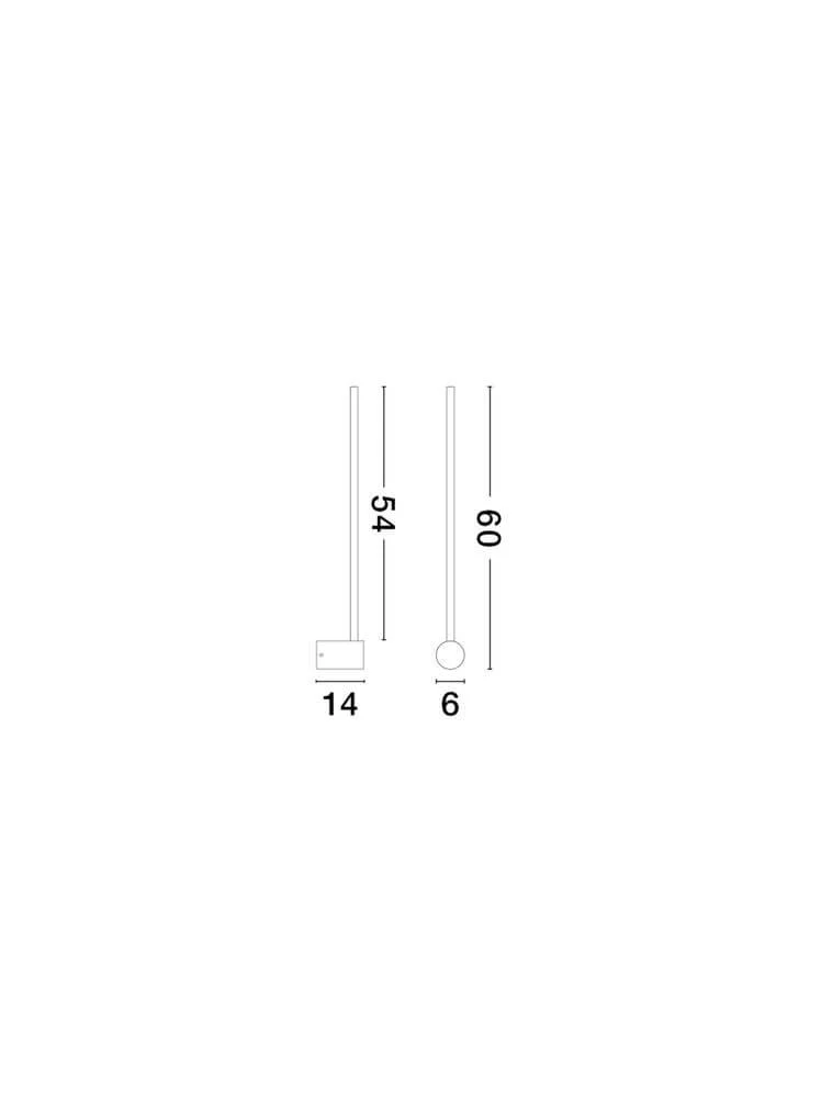 Synthesi LED Wandleuchte H 60cm 3000K